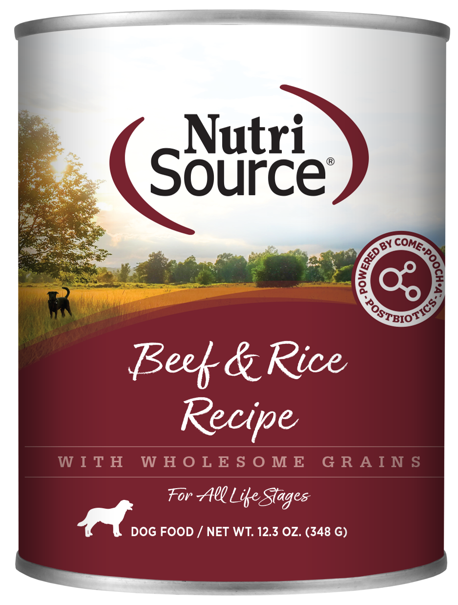 NutriSource Beef & Rice Canned Dog Food 13oz