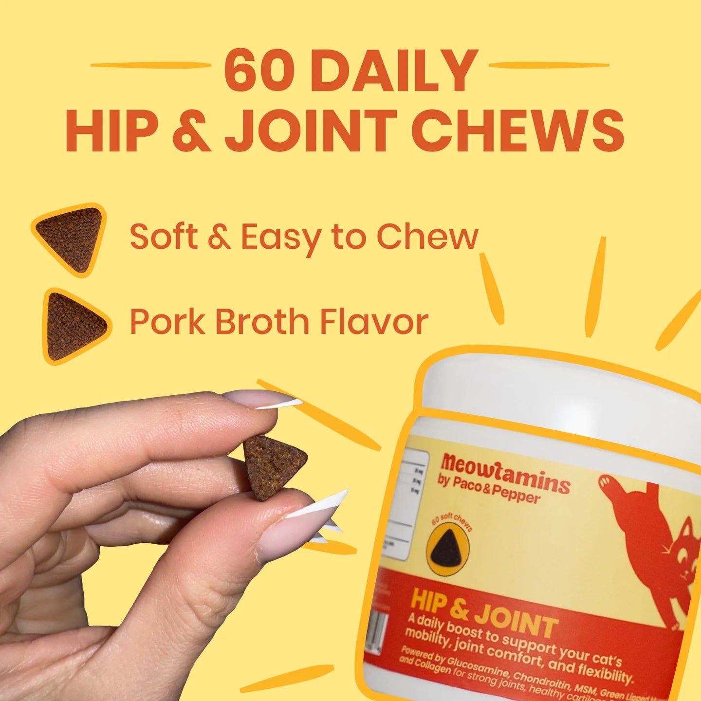 MEOWTAMINS Hip & Joint Soft Chew 60CT For Cats