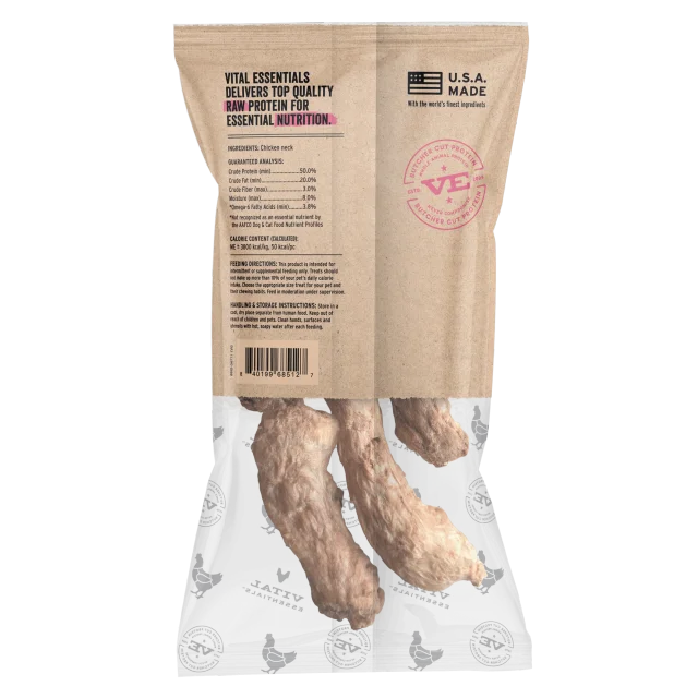 Vital Essentials Raw Bar Freeze Dried Chicken Necks