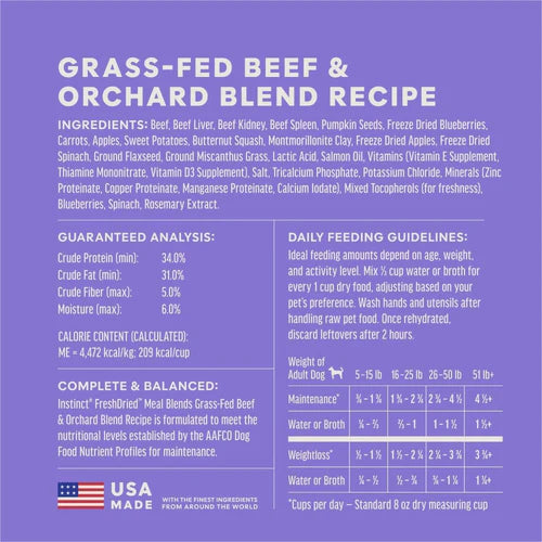Instinct Fresh Dried Meals - Beef & Orchard 23oz