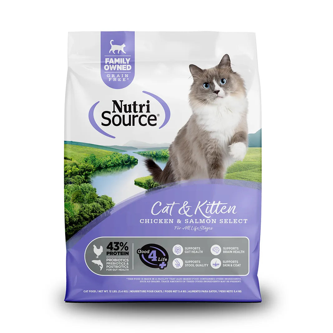 NutriSource Kitten Chicken & Salmon Grain-Free Dry Cat Food