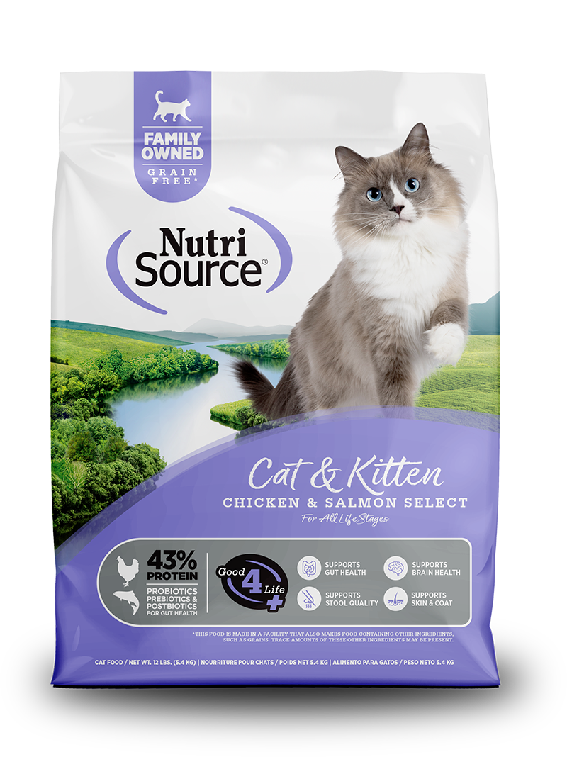 NutriSource Kitten Chicken & Salmon Grain-Free Dry Cat Food
