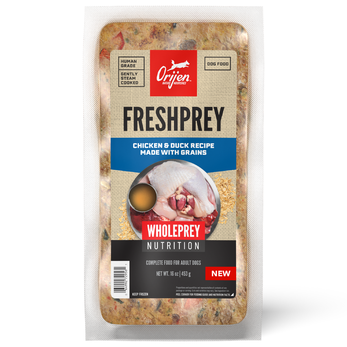 ORIJEN FreshPrey Chicken & Duck Recipe With Grains 16oz