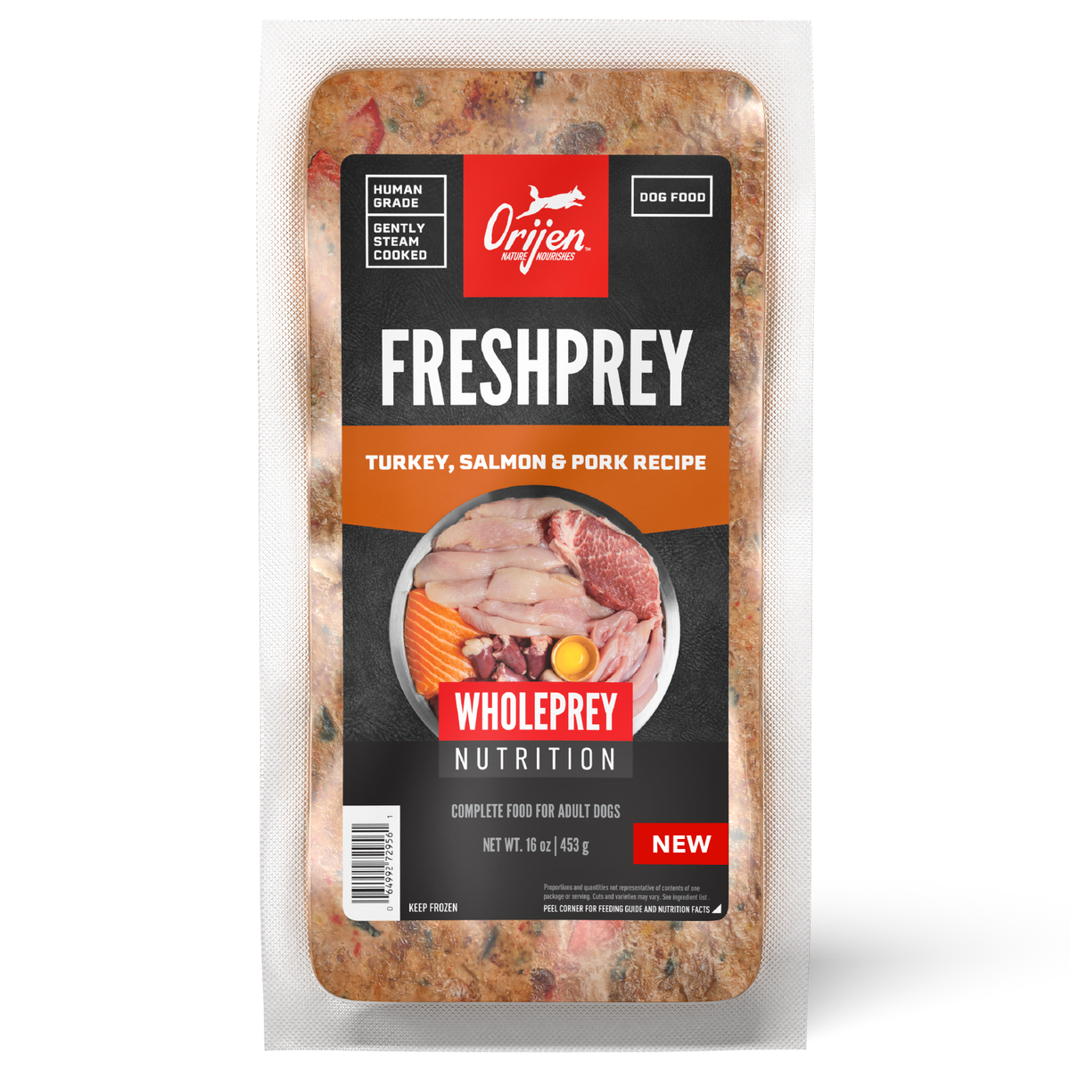 ORIJEN FreshPrey Turkey, Salmon & Pork Recipe 16oz
