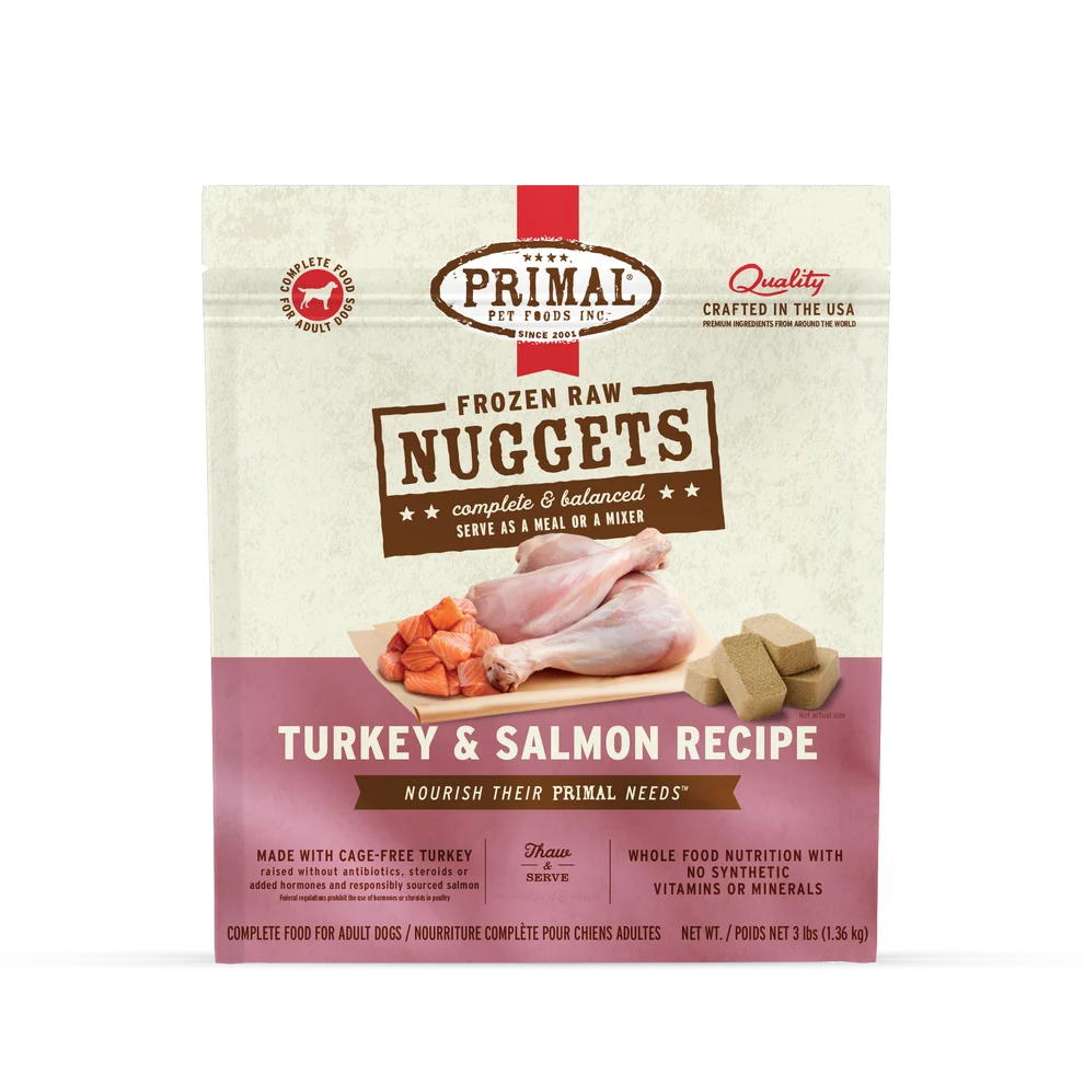 Primal Frozen Nuggets - Turkey and Salmon Recipe