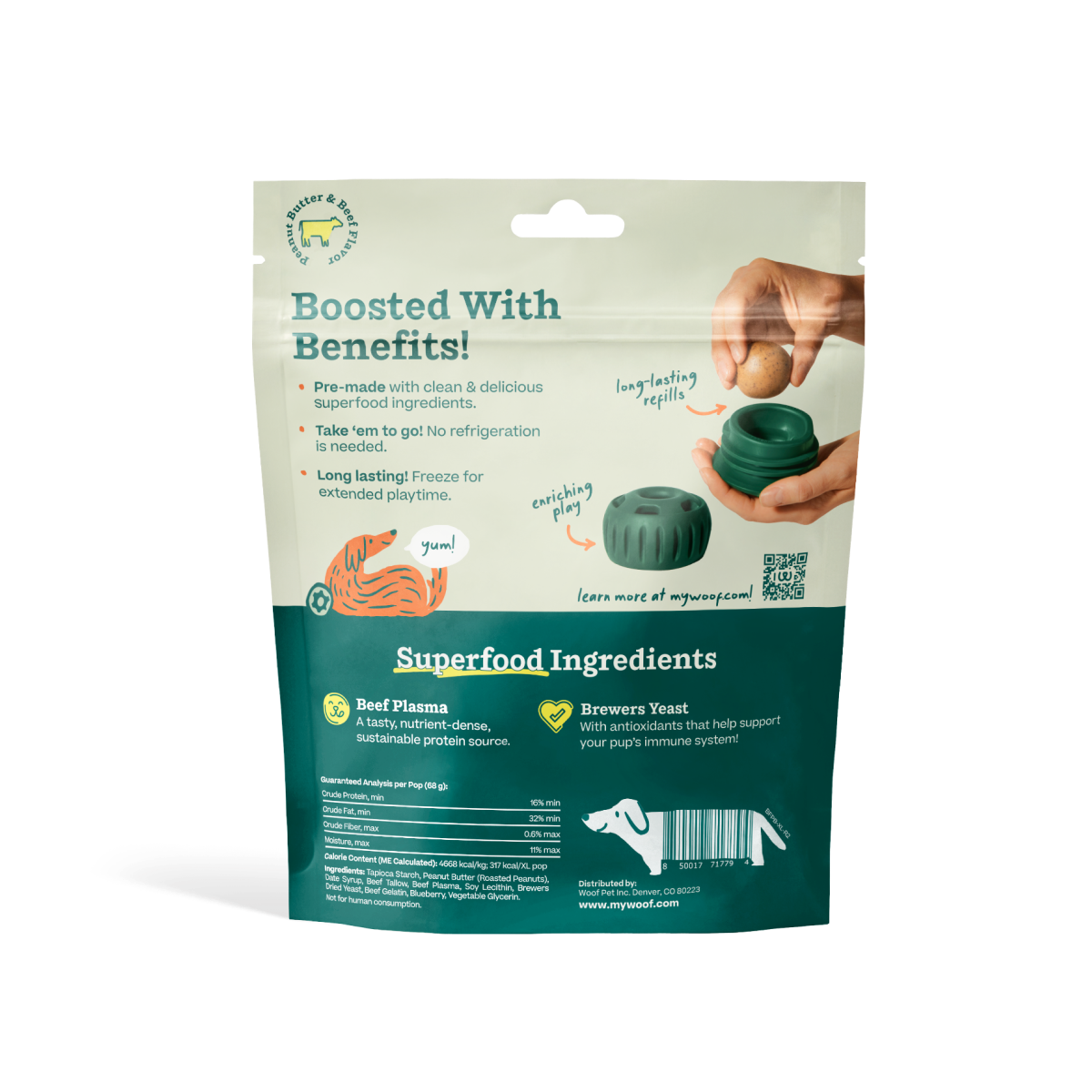 WOOF Beef Pop Pupsicle