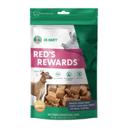 Dr. Marty Red's Rewards freeze-dried pork liver dog treats, front of bag