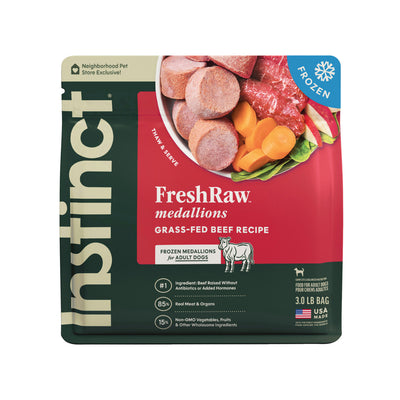 FreshRaw Medallions Grass-Fed Beef Recipe Dog Food
