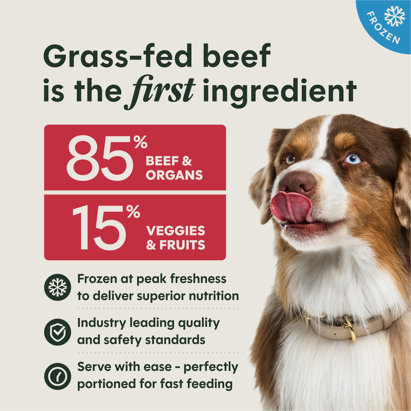 FreshRaw Medallions Grass-Fed Beef Recipe Dog Food