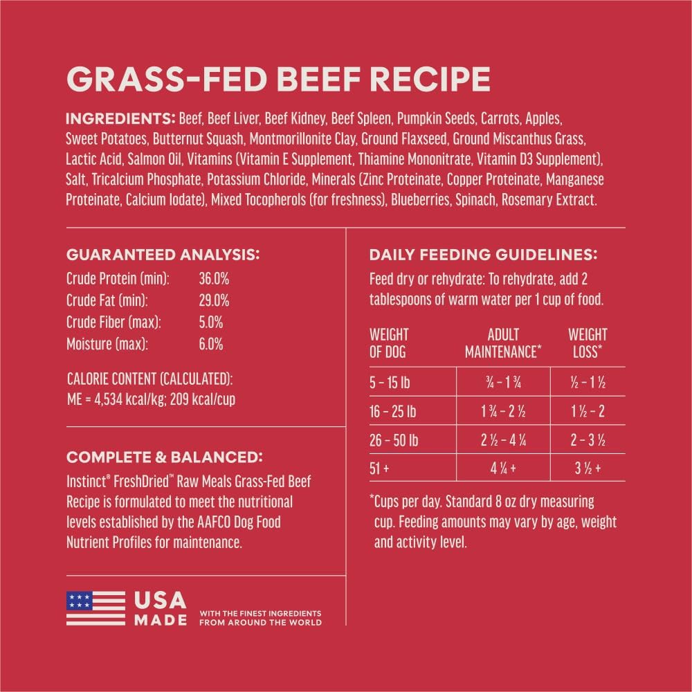 Instinct - Freeze Dried Beef for Dogs 14oz