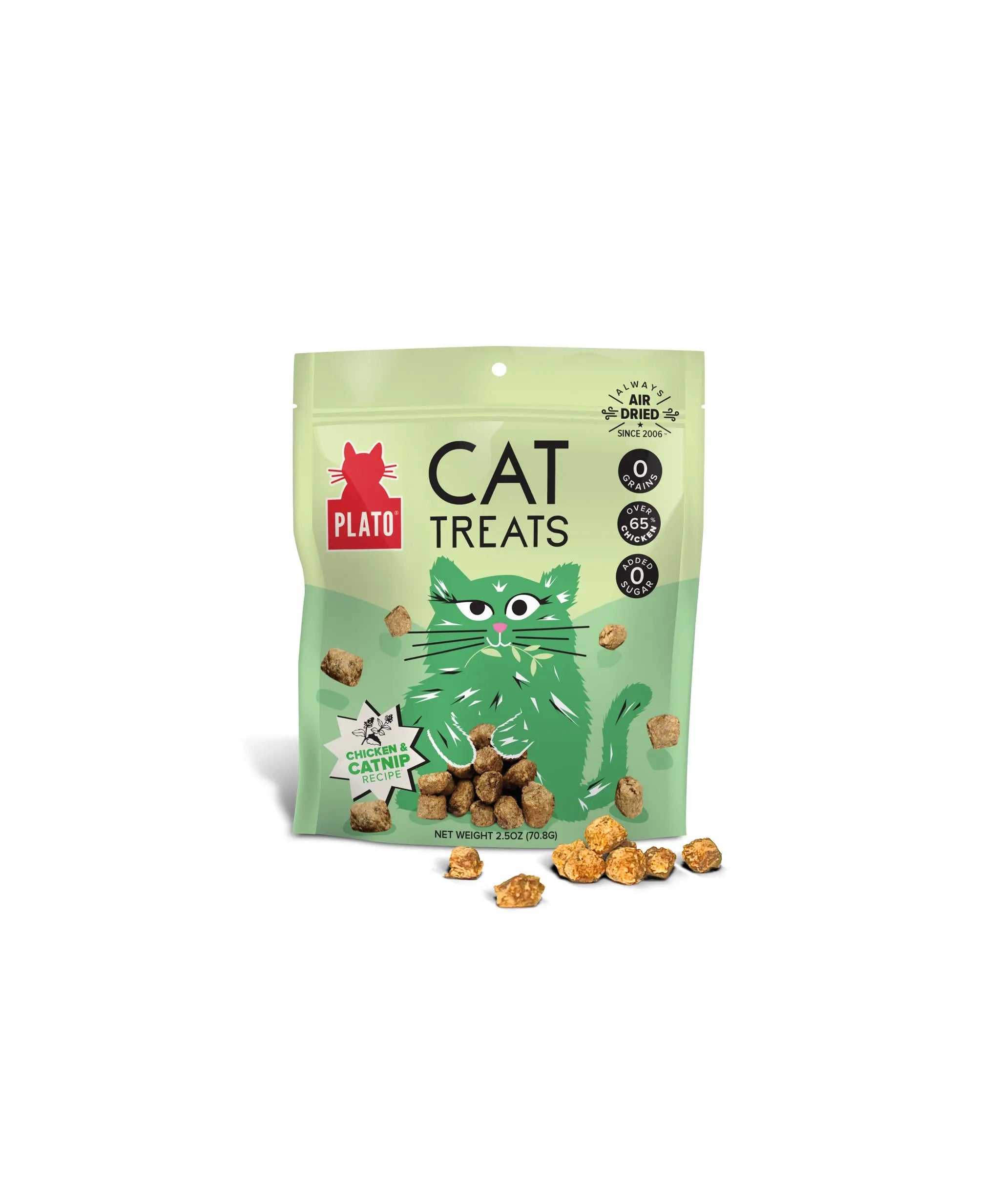 Plato Cat Air Dried Chicken & Catnip Treats
