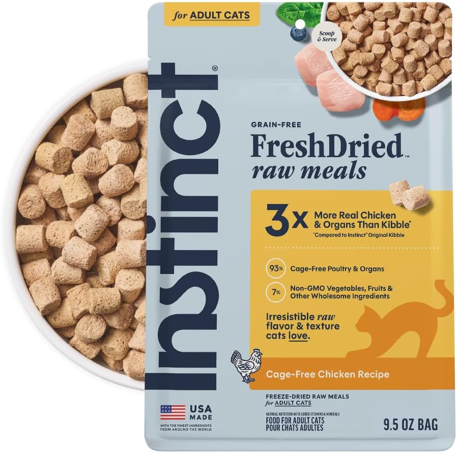 Instinct FreshDried Raw Meals - Chicken Recipe for Cats 25oz