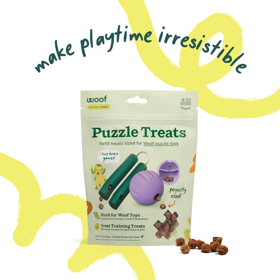 WOOF Puzzle Treats Chicken 5oz