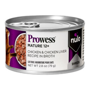 Nulo Prowess Mature 12+ Shreds Chicken & Chicken Liver Recipe in Broth for Cats 2.8 oz