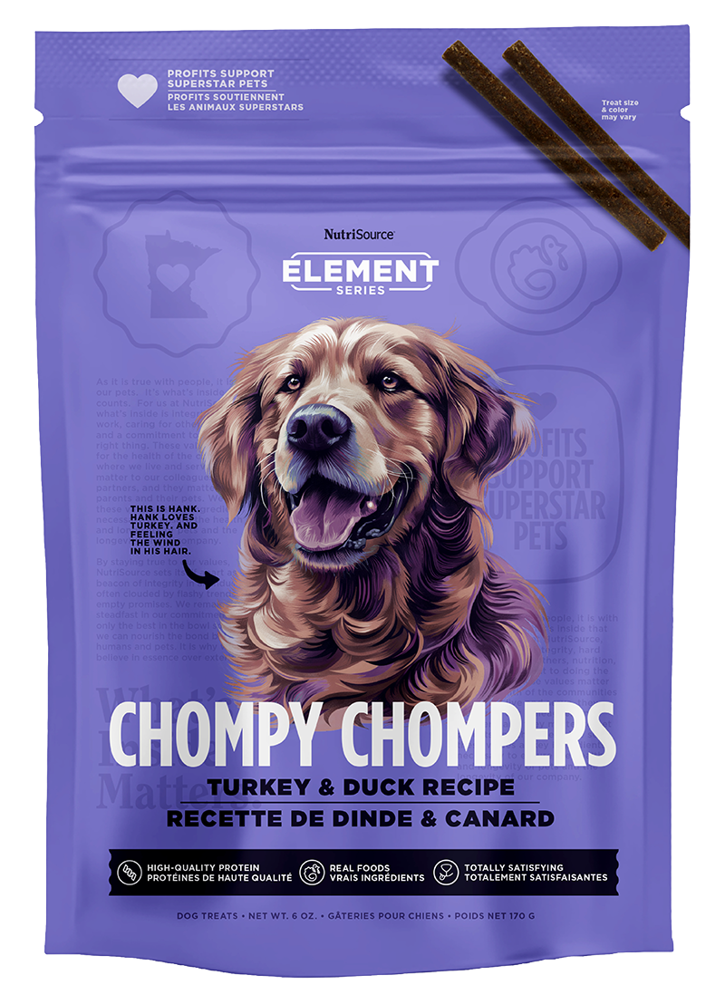 Element Series Chompy Chompers Turkey & Duck Treat 6oz