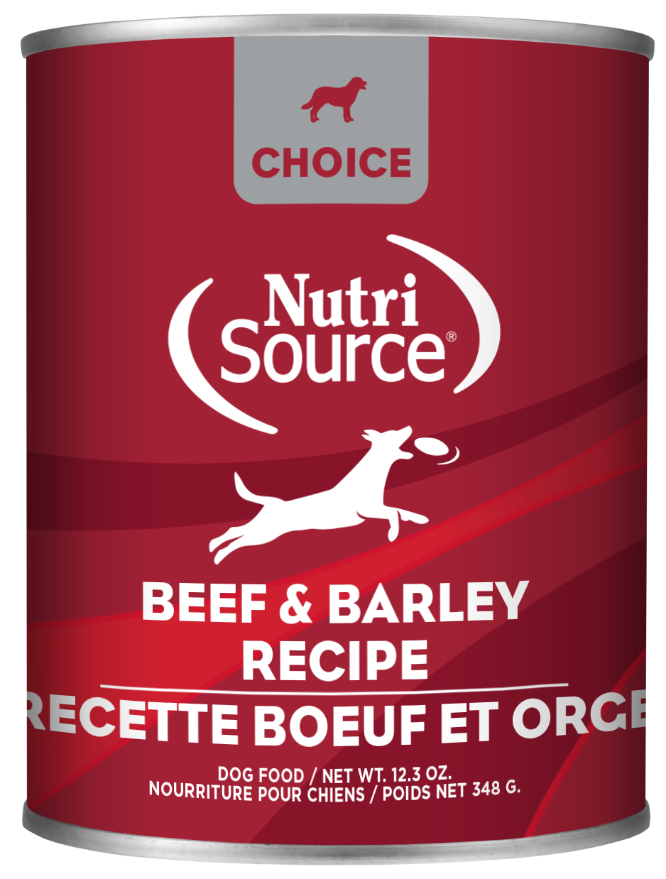 NutriSource Choice Beef & Barley Canned Dog Food 13oz