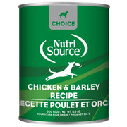 NutriSource Choice Chicken & Barley Canned Dog Food 13oz
