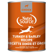 NutriSource Choice Turkey & Barley Canned Dog Food 13oz