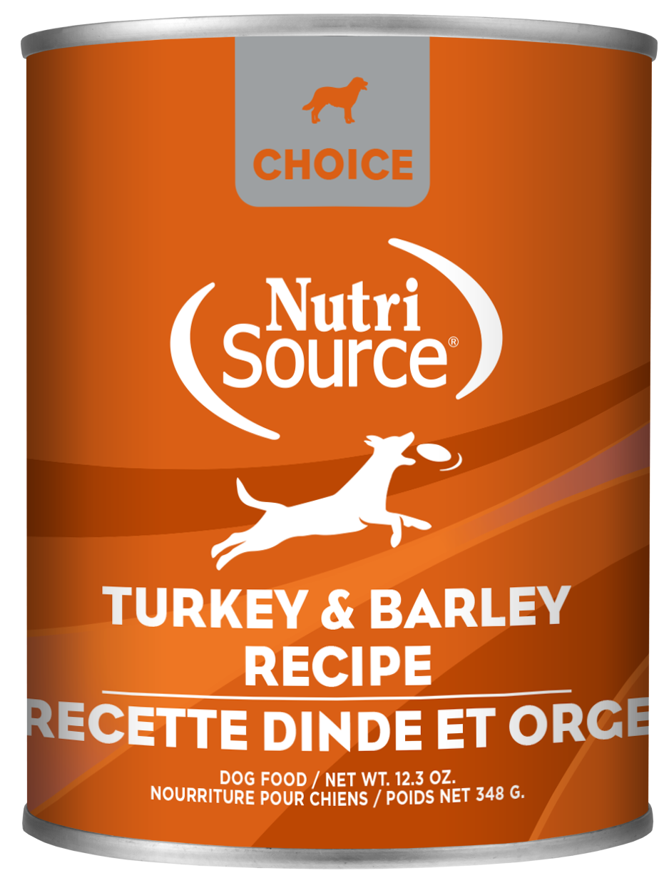 NutriSource Choice Turkey & Barley Canned Dog Food 13oz