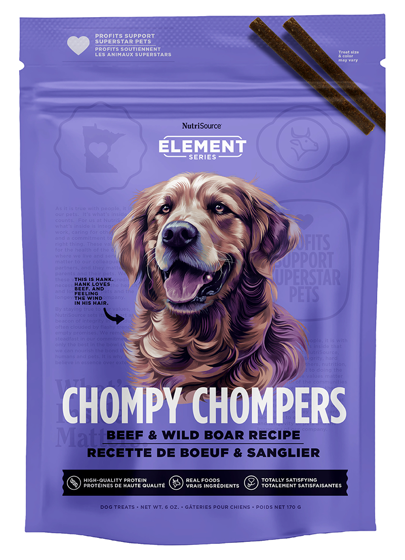 Element Series Chompy Chompers Beef & Wild Boar Treat 6oz