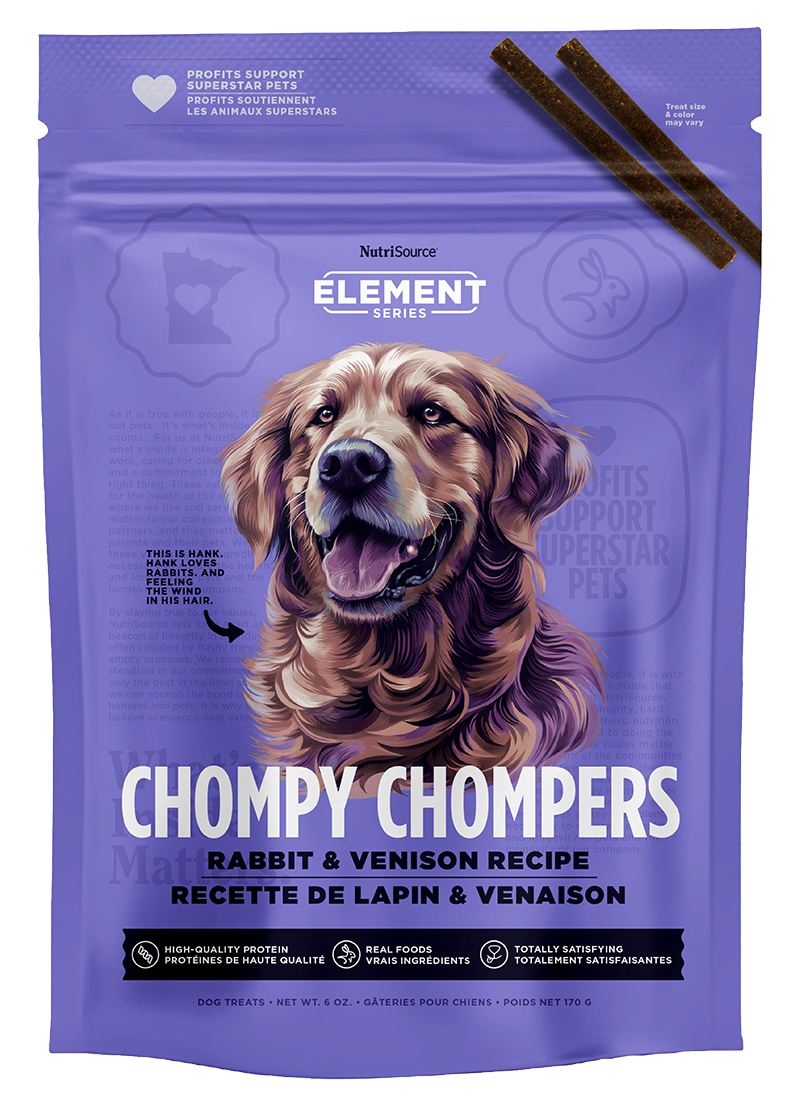 Element Series Chompy Chompers Rabbit & Venison Treat 6oz