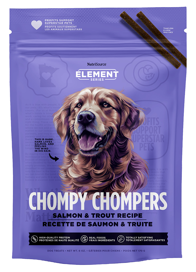 Element Series Chompy Chompers Salmon & Trout Treat 6oz