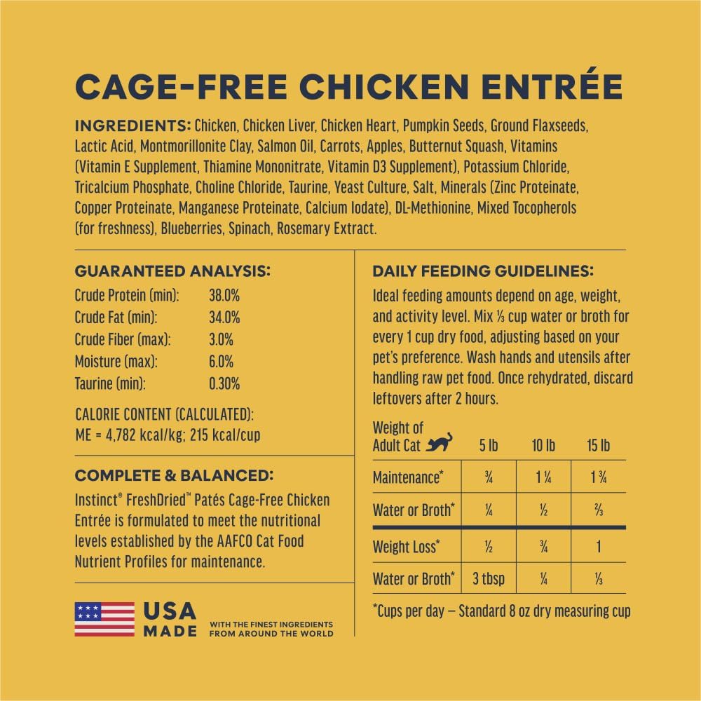 Instinct - FreshDried Pates Chicken for Cats 3oz