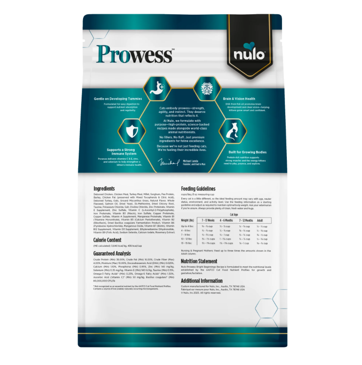 Nulo Prowess Bright Beginnings Chicken Recipe for Kittens 3.5 lb