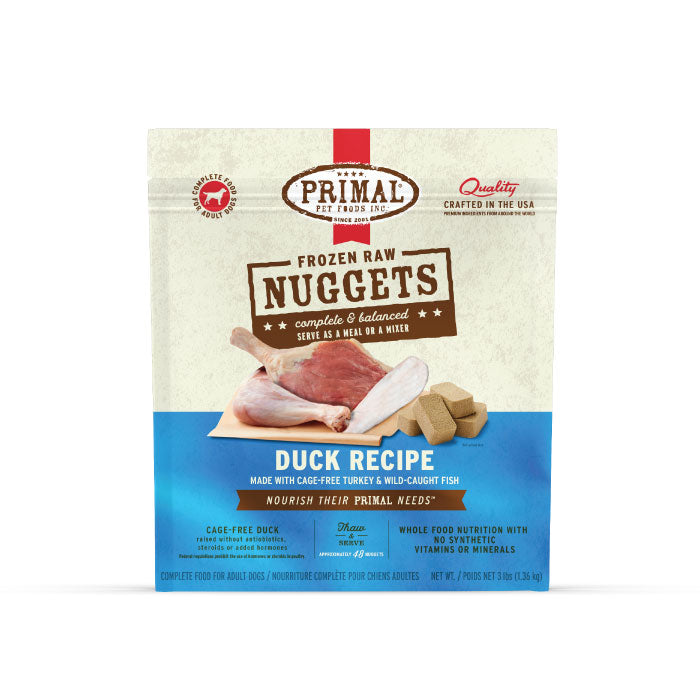 Primal Frozen Duck, Turkey and Fish Formula for Dogs