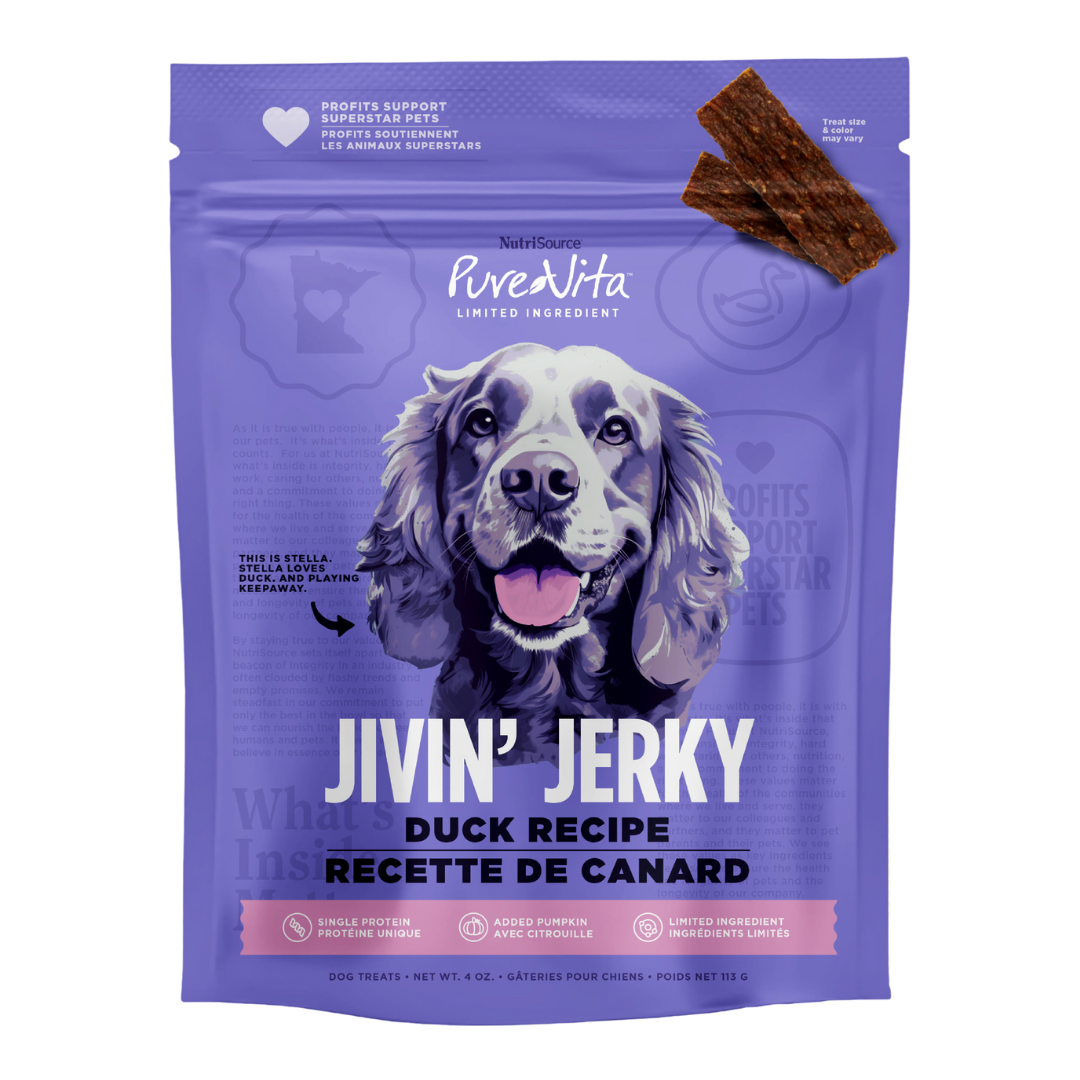 NutriSource Jivin' Jerky Duck Treat 4oz