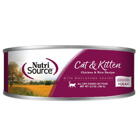 NutriSource Chicken & Rice Canned Cat Food 5.5oz