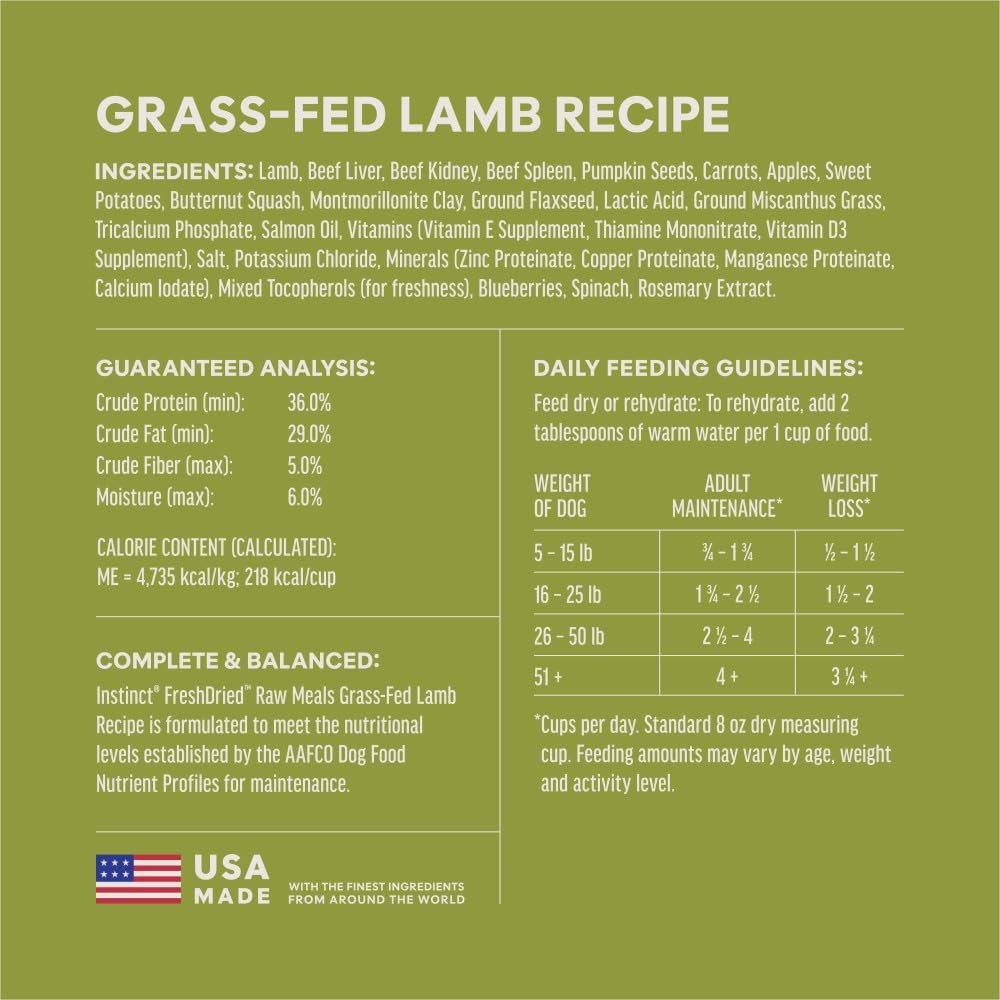 Instinct - Freeze Dried Lamb for Dogs 24oz