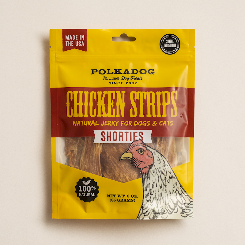 Polkadog Pouch - Chicken Strip Jerky Shorties