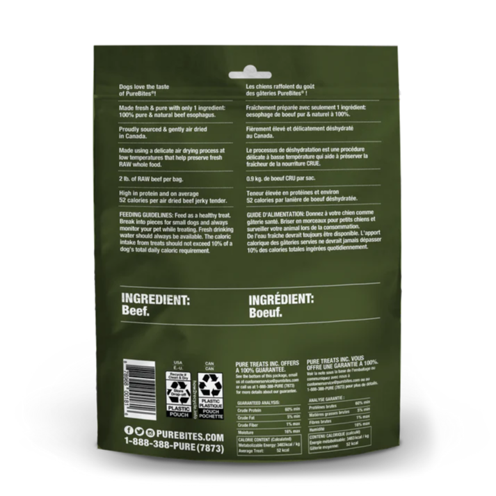PureBites - Beef Air Dried Jerky Dog Treats