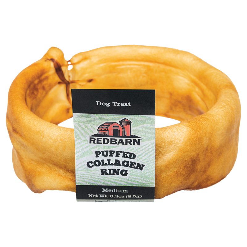 Redbarn Puffed Collagen Ring Dog Treats, Medium