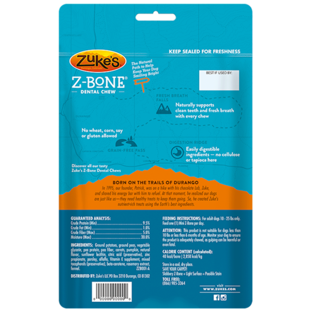Zukes - Dog Dental Chew Clean Carrot Mini