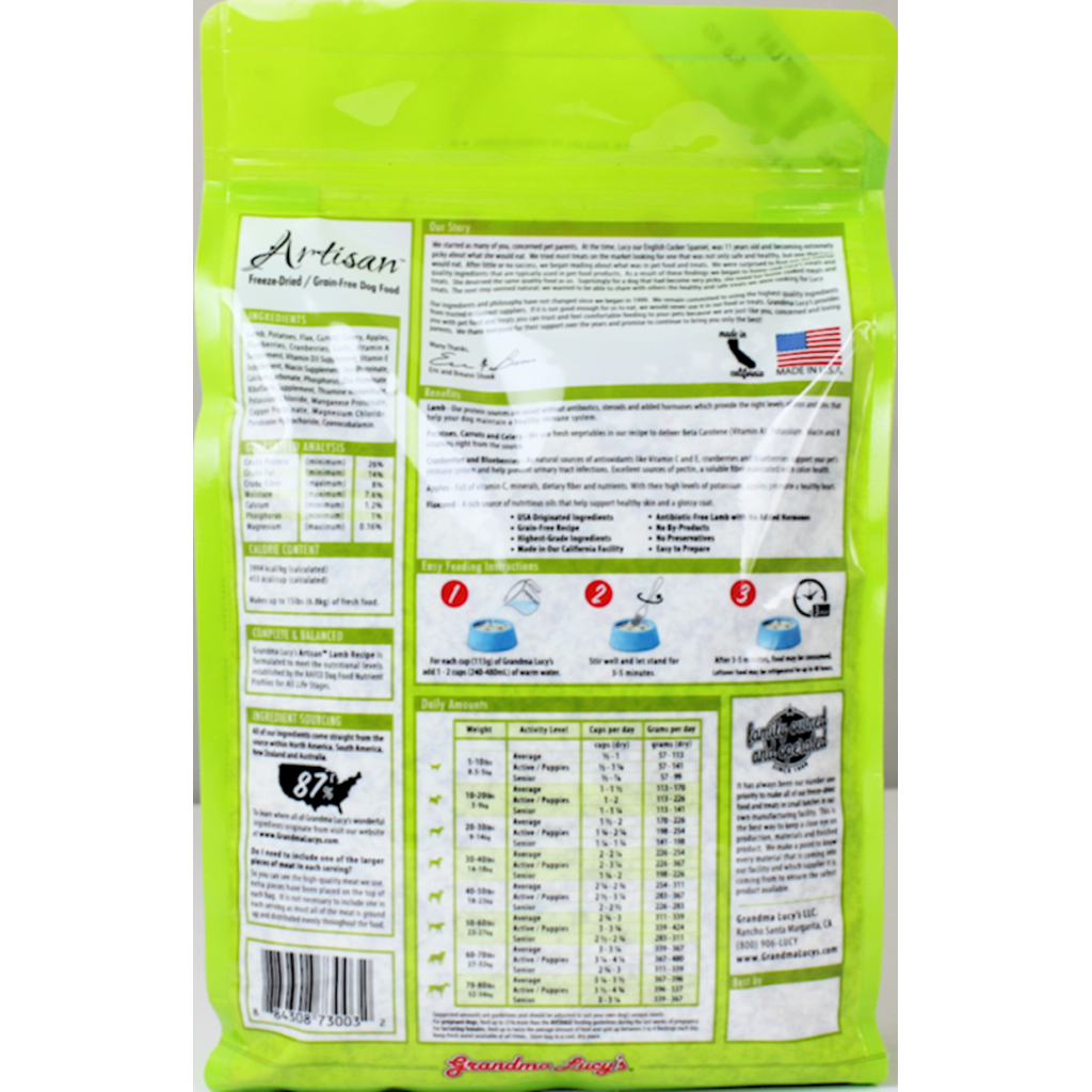 Grandma Lucy's - Artisan - Dog Grain Free Lamb