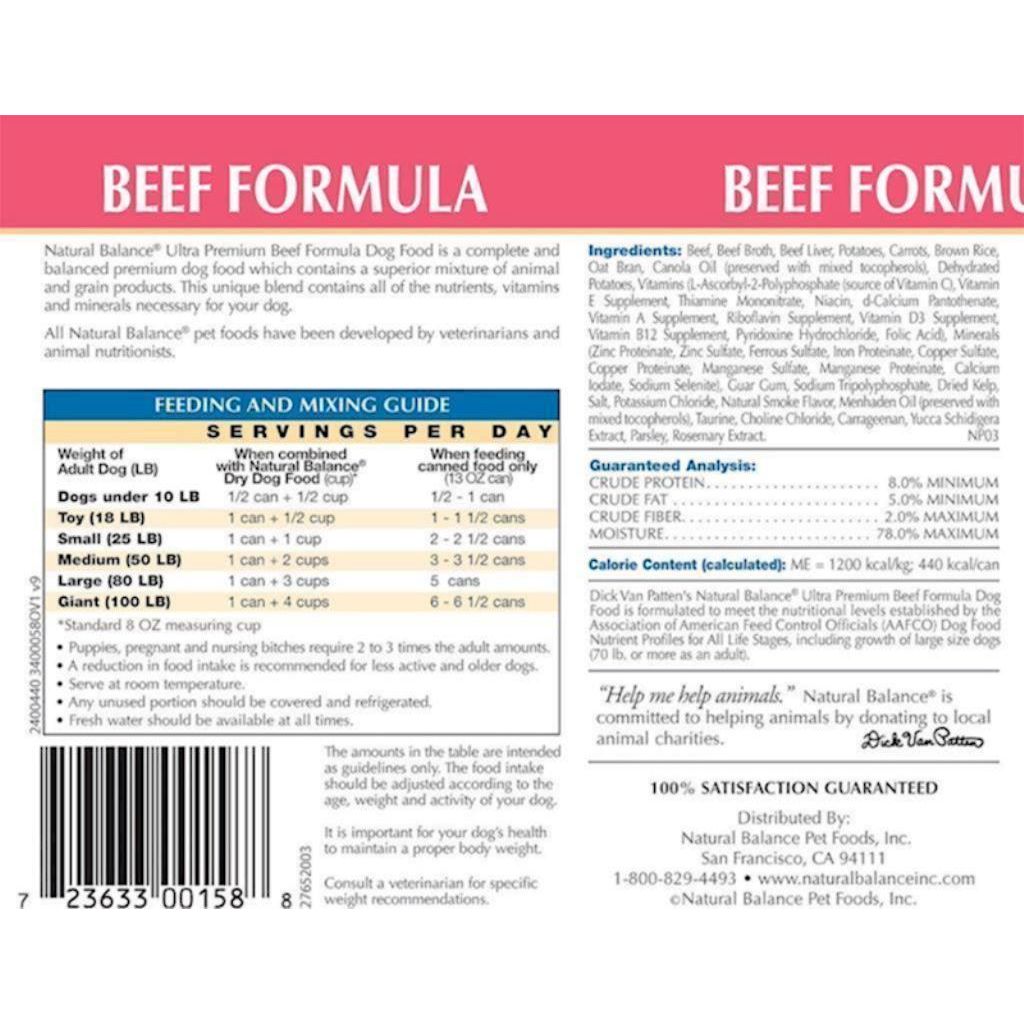 Natural Balance - Dog Beef