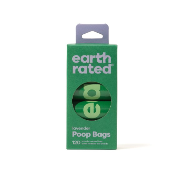 Earth Rated - Poop Bags 8 Rolls - Lavender Scented