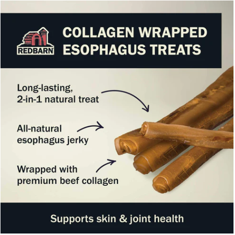 Redbarn Medium Collagen Wrapped Esophagus Braid