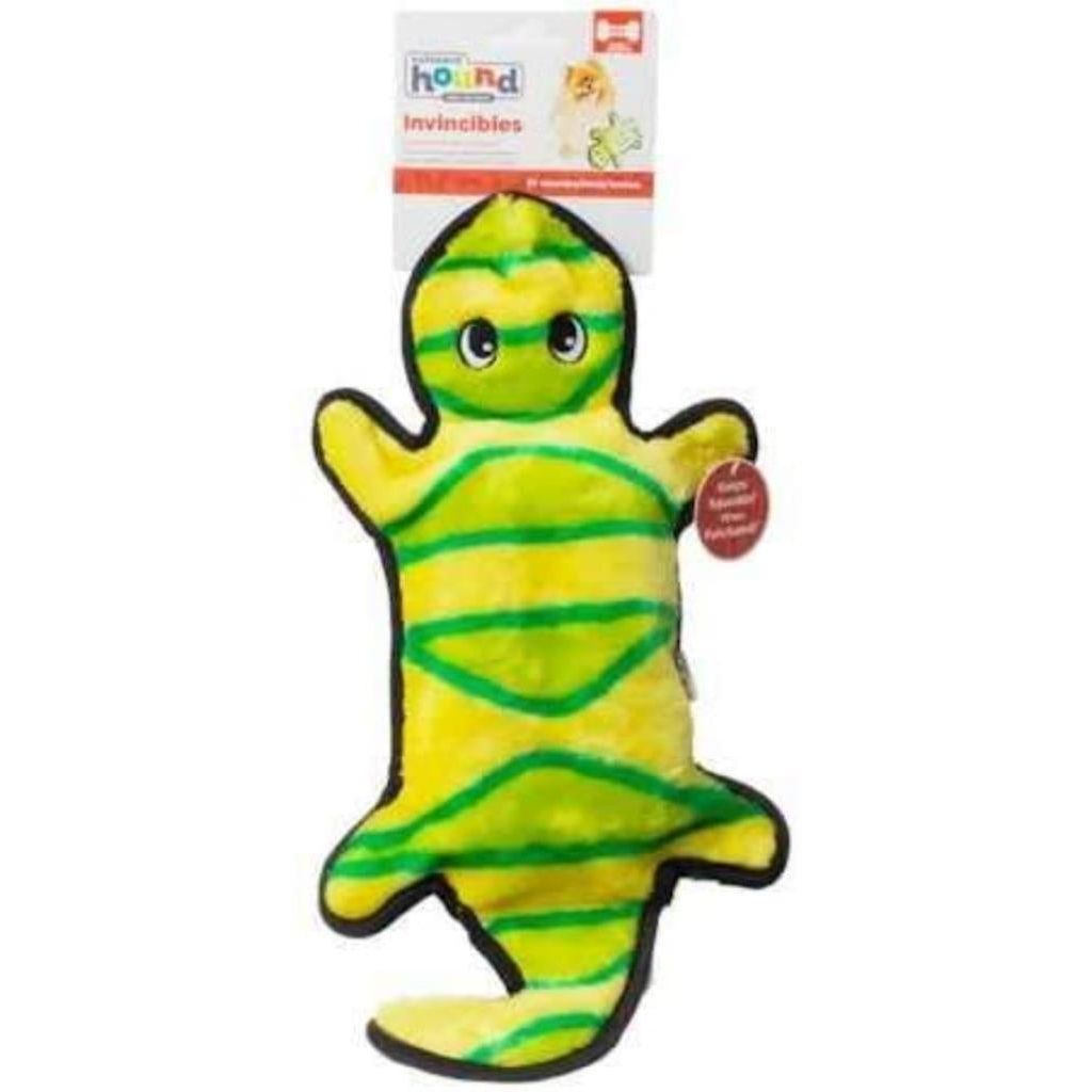 Outward Hound - Dog Invincibles Gecko 2 Squeakers Yellow/Green