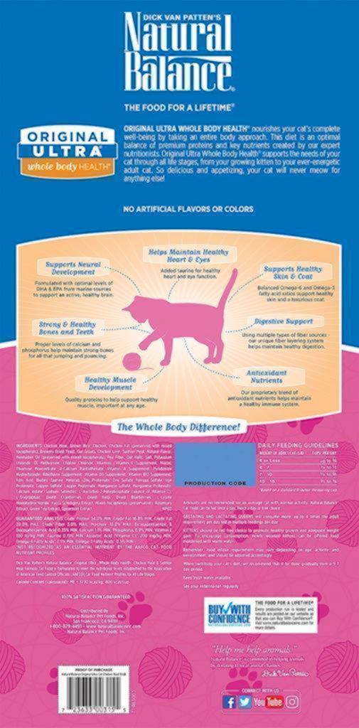 Natural Balance - Original Ultra - Cat Chicken Meal & Salmon Meal