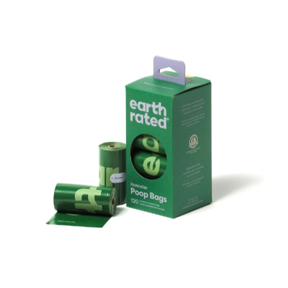 Earth Rated - Poop Bags 8 Rolls - Lavender Scented