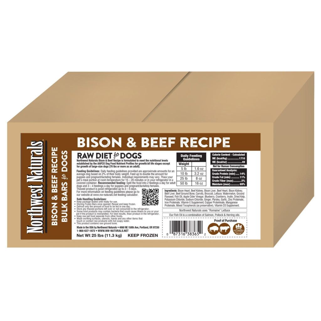 Northwest Naturals - Dinner Bars Bison & Beef Bulk