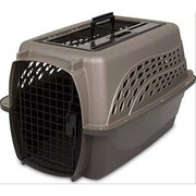 Petmate - 2-Door Top Load Kennel Tan & Coffee