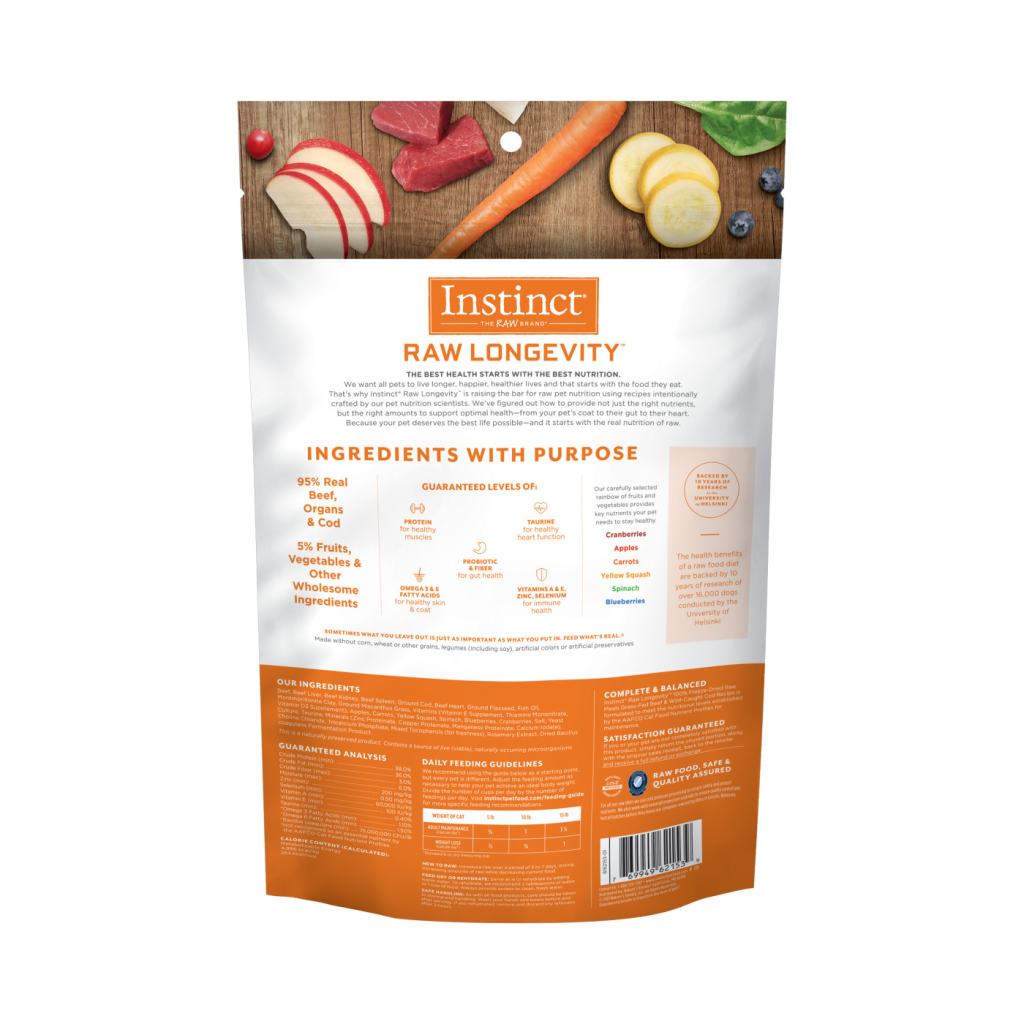 Instinct Longevity - FD Meal Cat Cod/Beef
