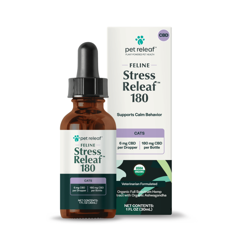 Pet Releaf - Feline Hemp Oil 180mg Stress Releaf