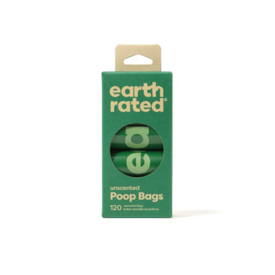 Earth Rated - Poop Bags 8 Rolls - Unscented