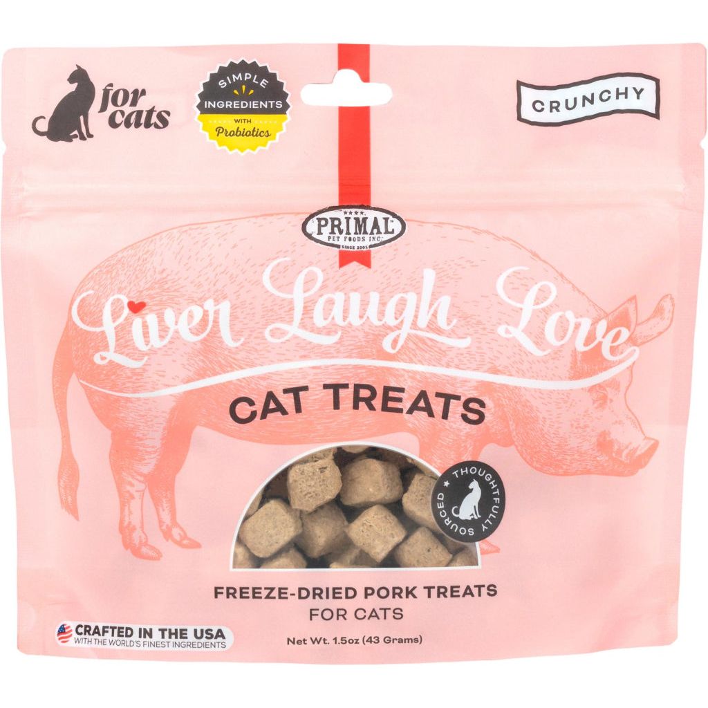 Primal - Cat Treats Liver Laugh Love Pork 1.5 oz