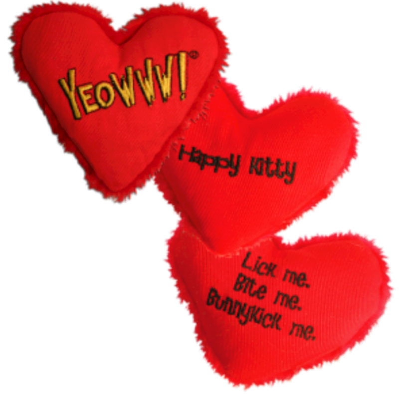 Ducky World - Yeowww Catnip Heart Lick Me, Bite Me Toy
